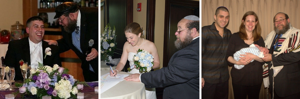 Rabbi Winer strives to make an effort to connect with the bride and groom-to-be or any family needing a rabbi's services.